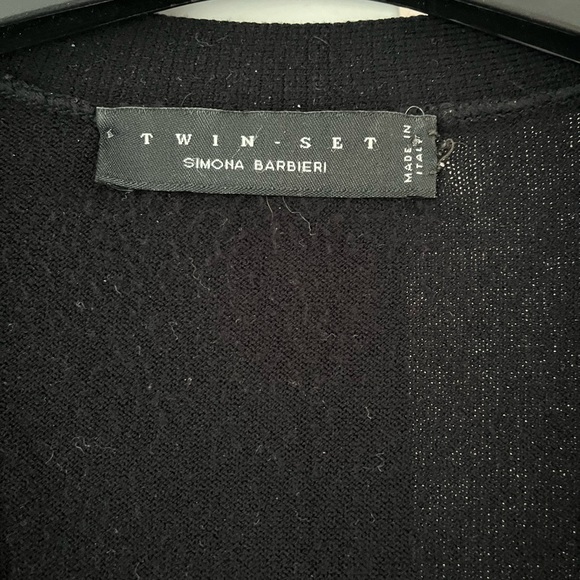 Simona Barbieri Twin-Set Black Long Cardigan/Sweater Dress - Picture 4 of 11